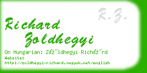 richard zoldhegyi business card